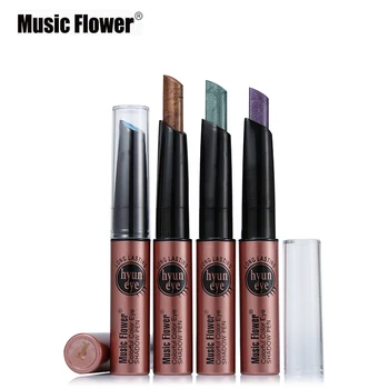 

Music Flower Eye Shadow Pencil Shimmer 12 Colorful Long Lasting Glitter Makeup Eyeshadow Pigment Stick Cosmetic Pen