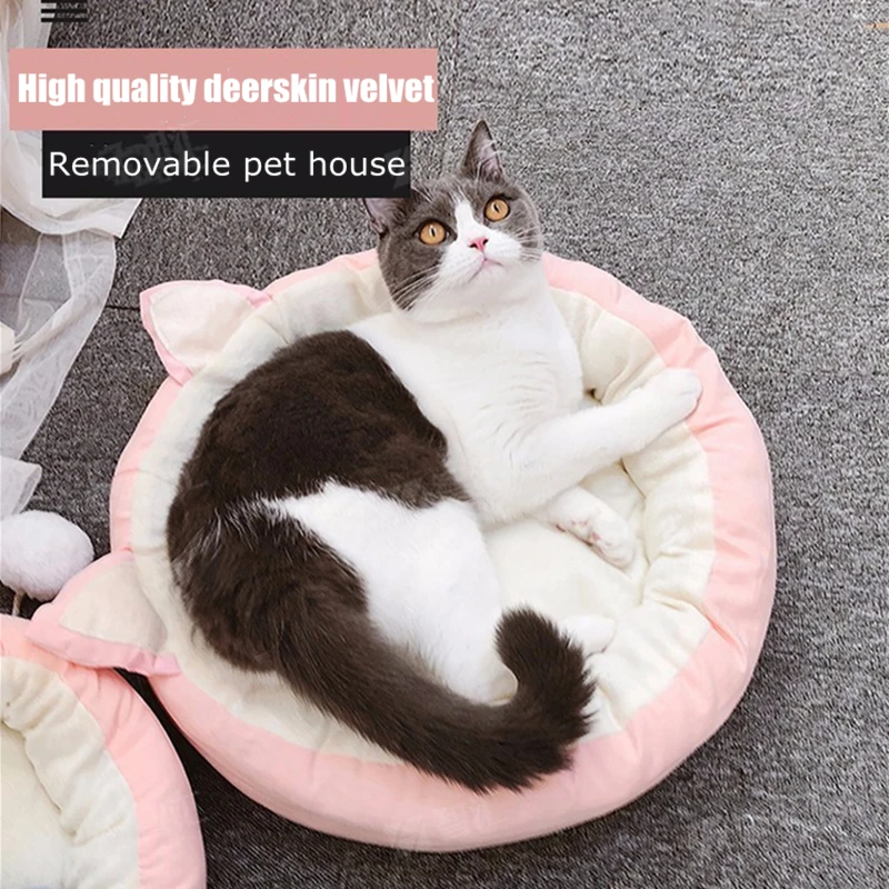 Pet Подушка для собак кошек Одеяло Кровати Спальный Мешок кошка собака кровать гнездо пещера круглые теплые коврики гнезда съемные домашние кровати для домашних животных мягкий диван