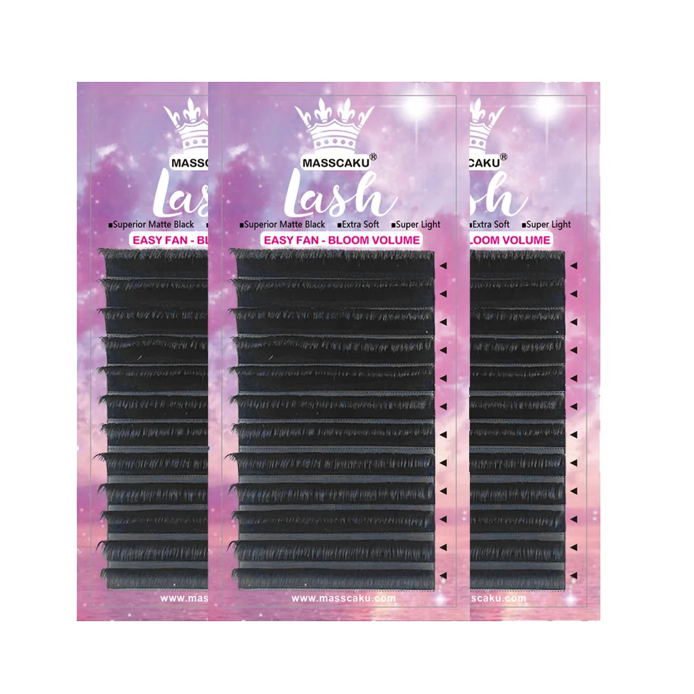 

MASSCAKU 1 Second Easy Fanning Makeup Lashes Extension False Eyelash Blooming DIY Fans 2D/3D/4D/5D/10D Grafting/Building