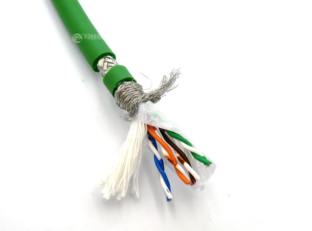 Высокий гибкий кабель Ethernet промышленный cat5e 8 ядро 0.14mm м² 26AWG экранированный кабель витая пара автобусных кабелей Ethernet 1 м