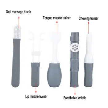 

5pcs/Set Lips Tongue Muscle Perceiving Trainer Recovery Oral Mouth Muscle Trainer Massager Brush Care Oral Perceiving Training