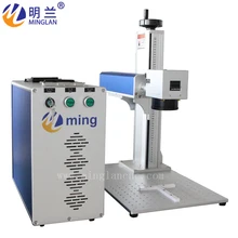 

50W Raycus Split type fiber laser marking machine with rotary have good price and high quality