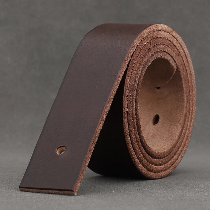 

Vintage 100% Genuine leather Without Buckle Belt for Men Natural Cow Leather Men's Belt Male Strap for jeans or pants