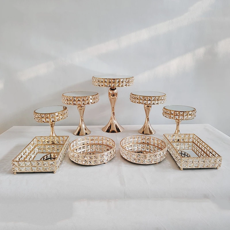 3pcs -11pcs/슈트 사각 크리스탈 컵케이크 랙 t   컵케이크 생일 케이크 스탠딩 플레이트 랙