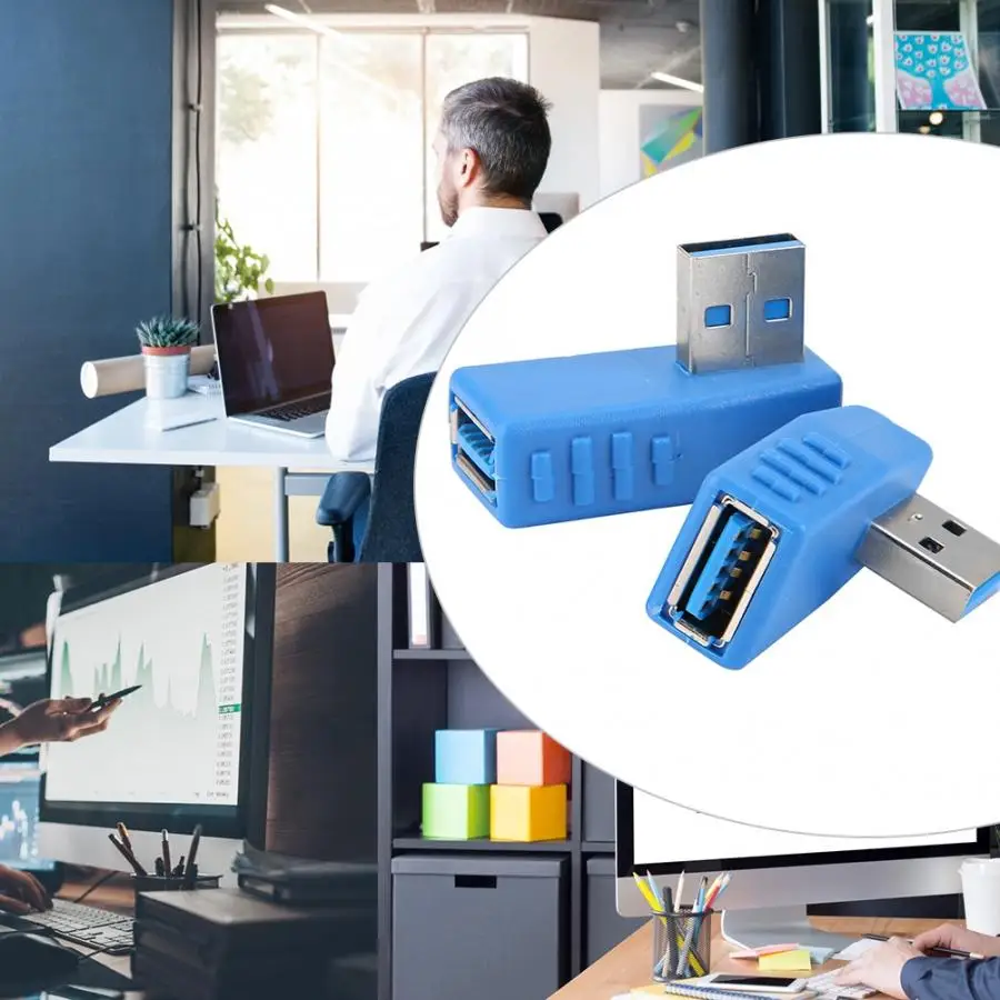 Скорость USB3.0 адаптер с прямым углом данных преобразователь сигнала переходник с удлинителем