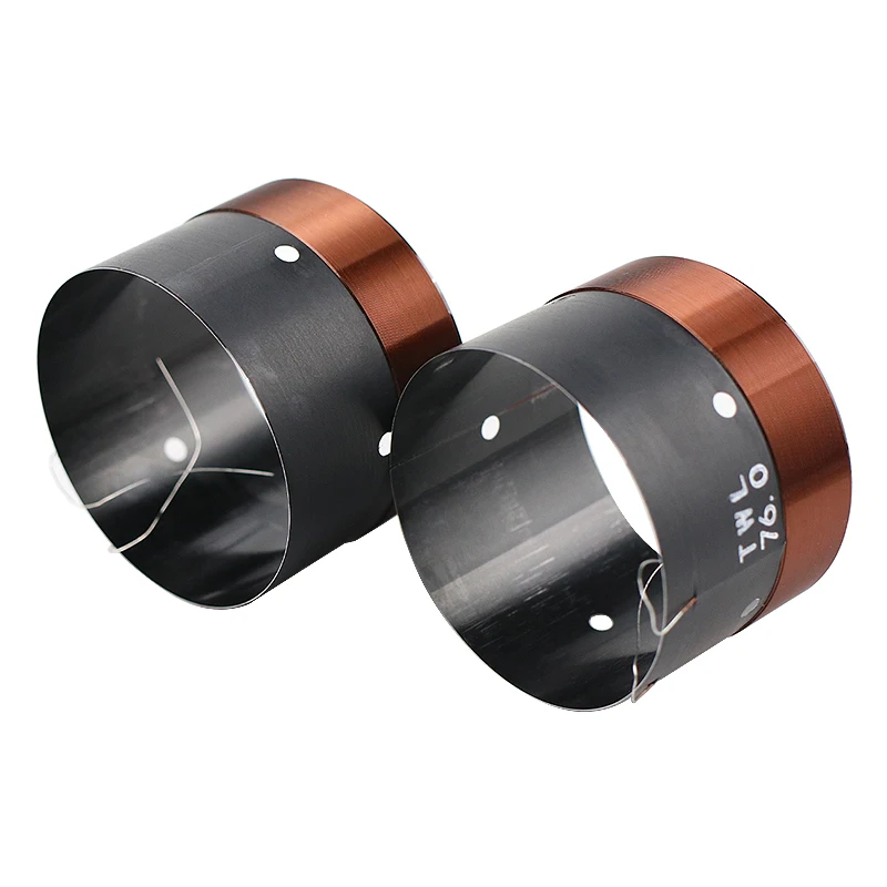 Bobina de Voz para Graves Fios de Cobre Preto de Alumínio Bobina de Voz de Alta Potência para Alto-falante Duas Camadas Esqueleto 500w-680w 2 Peças 76mm 6ohm - Image 6