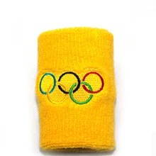 Олимпийский бренд, изображение, подарок на заказ, вышитый логотип, защита на запястье, хлопок, трикотажная махровая ткань, впитывающая пот, ремешок на руку