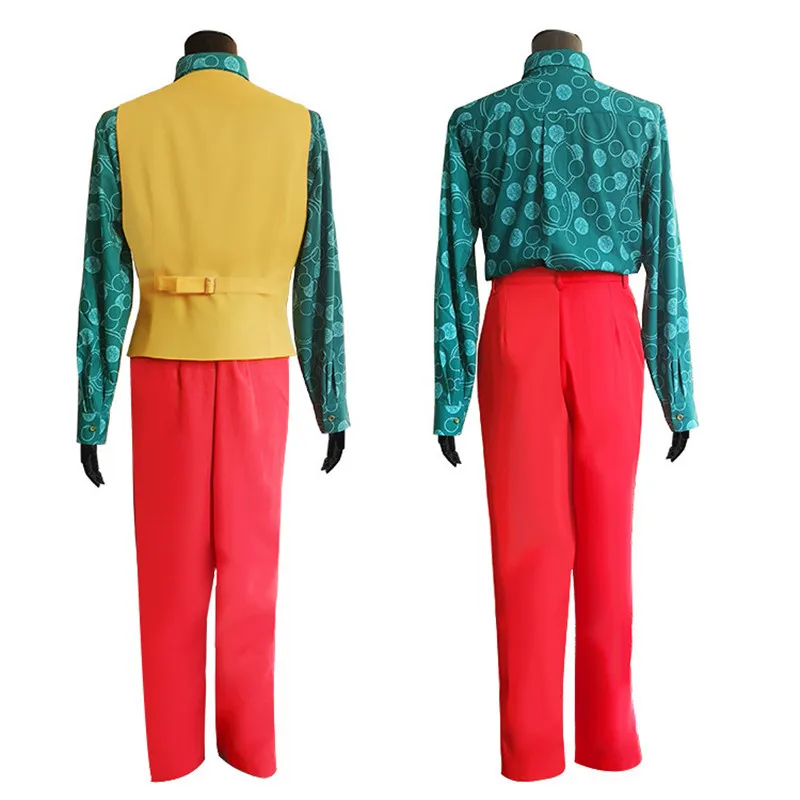 2019 костюм Джокера одежда Хоакина Феникса клоуна Артура флок красный Хэллоуин