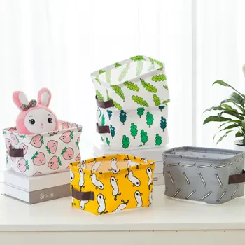 

Storage Basket Creative Cotton Linen Desktop Storage Basket Basket DIY Office Desktop Organize Folding Toy Storage Box