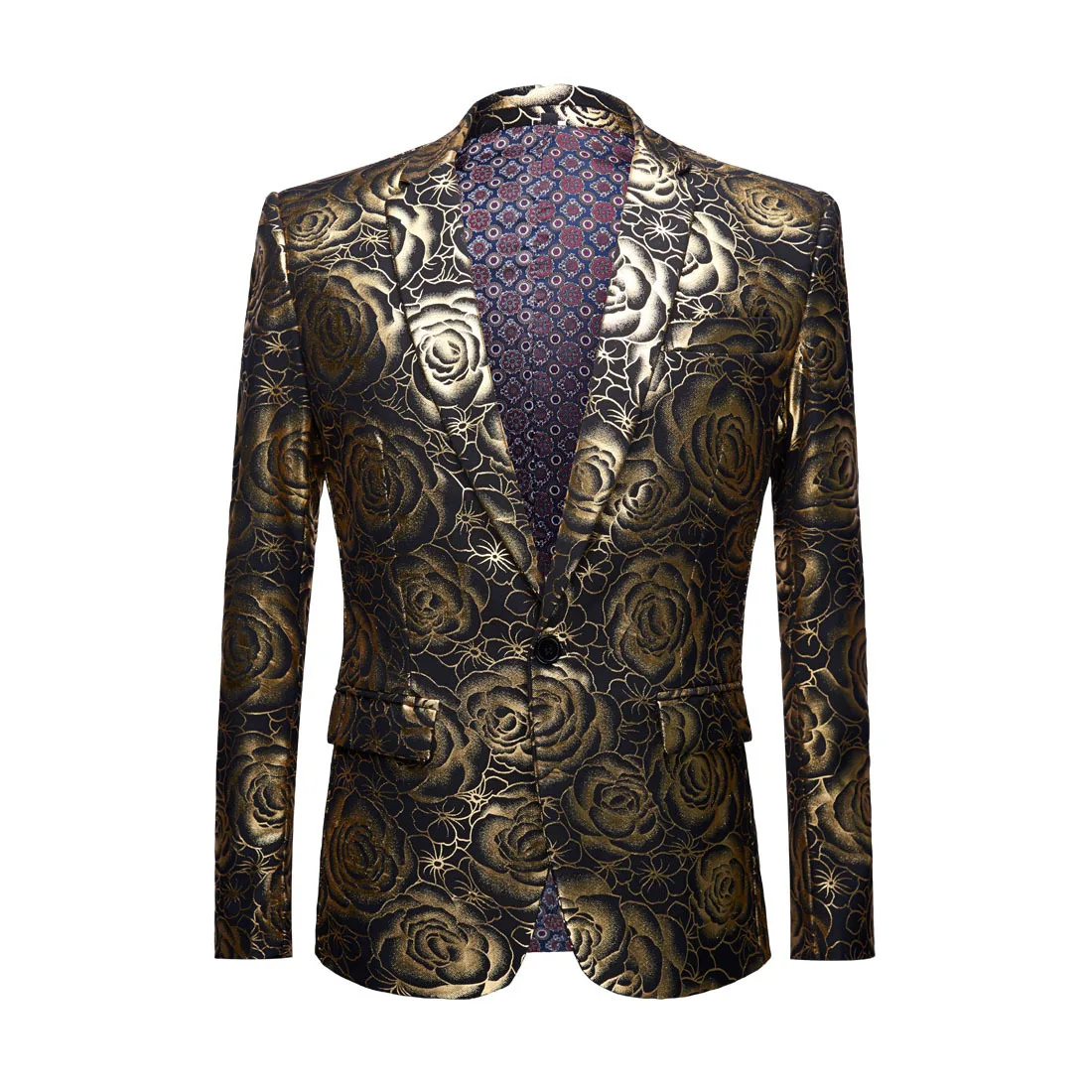 Aismz Брендовое пальто размера плюс, мужские повседневные блейзеры, Homme Designs, приталенный, модный, золотой, розовый, с узором, пиджак, DJ костюмы певцов
