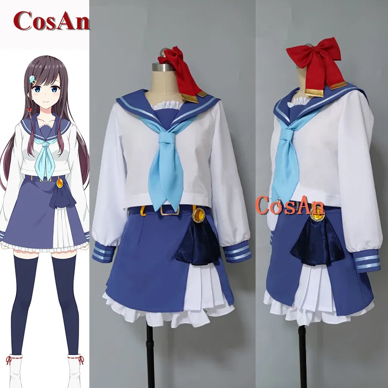 

CosAn Hot Anime Vtuber Overidea ZhangJingHua Cosplay Costume Sweet Cute Sailor Uniforms Unisex Activity Party Role Play Clothing