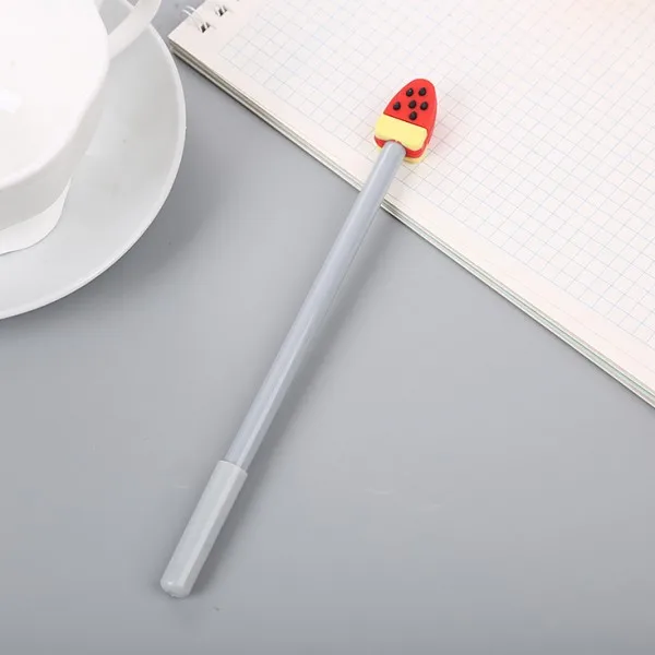 10 pcs/Pack Cute Ice cream Cartoon gel pen plastic material escolar kawaii stationery school office supplies for children gift - Цвет: Gray 10 pcs