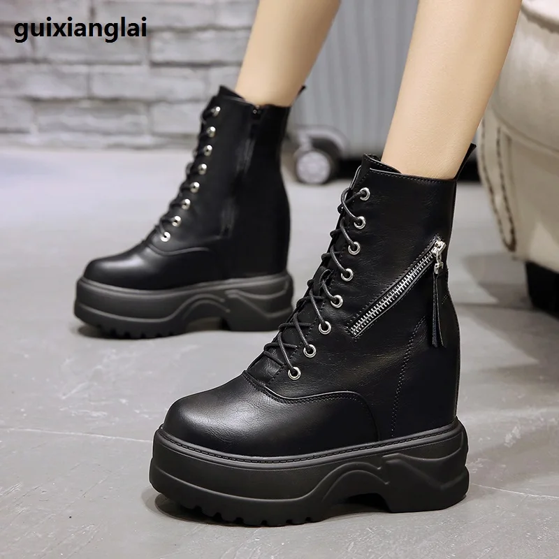 

Martins boots women's new temperament England wind autumn 2019 new slim motorcycle thick bottom heighten short boots