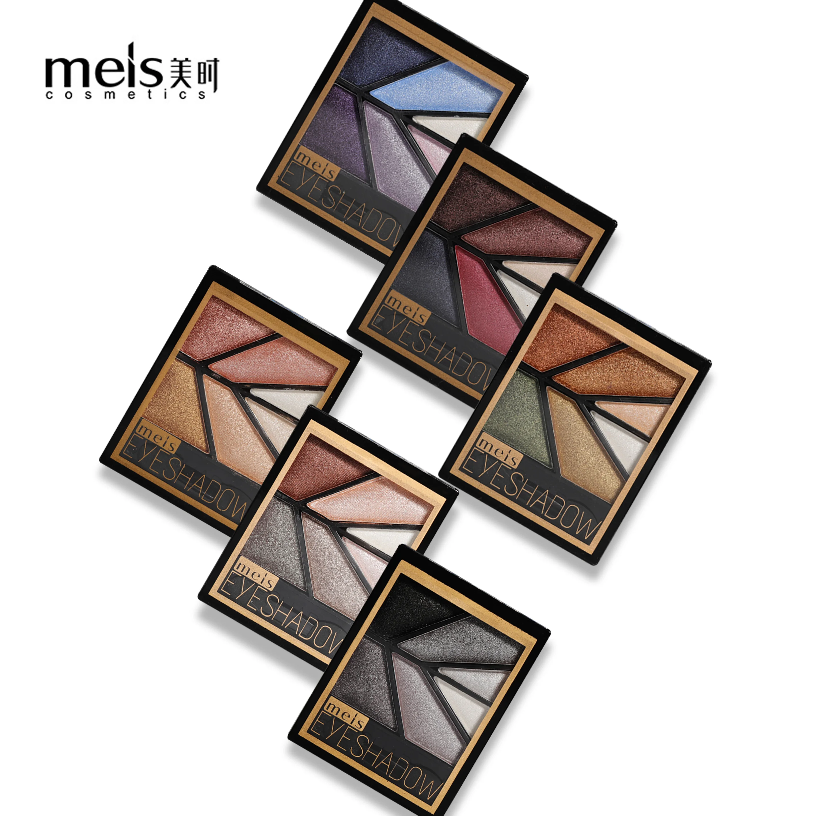 MEIS Новое поступление очаровательные тени для век 6 цветов матовые тени для век макияж Палитра мерцающие тени для век Пудра модный цвет