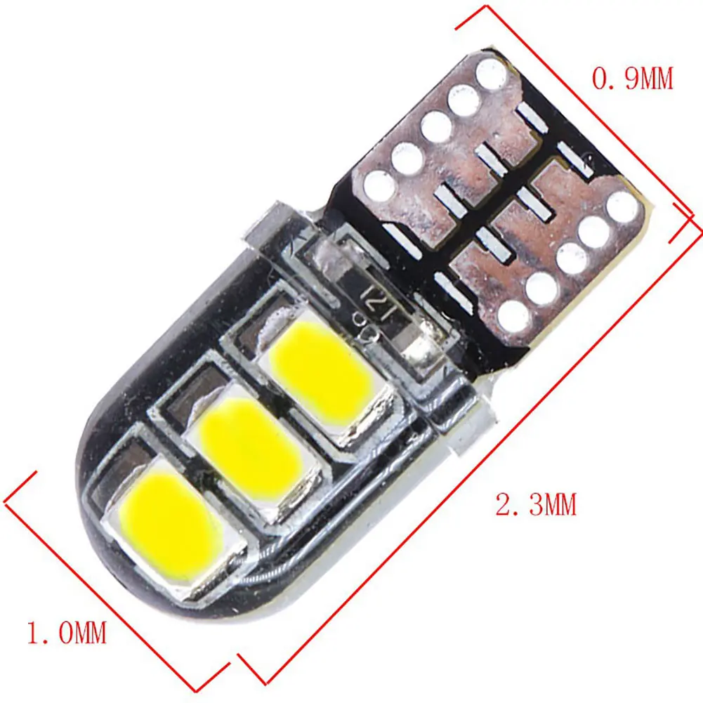 Яркий W5W SMD2835 6 светодиодный силиконовый Водонепроницаемый Автомобиль светильник