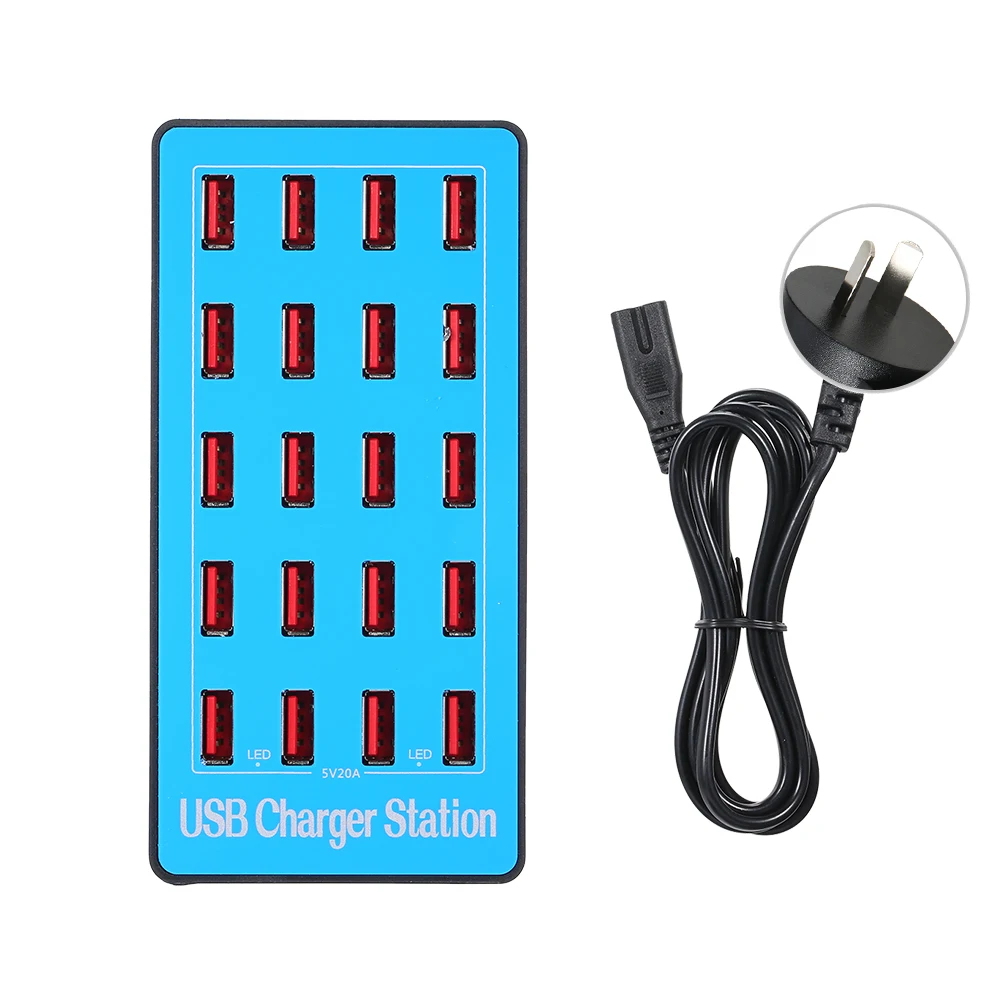 Usb-хаб 20 порт Смарт зарядка USB мульти разветвитель быстрая зарядная станция настенный адаптер питания для ноутбука