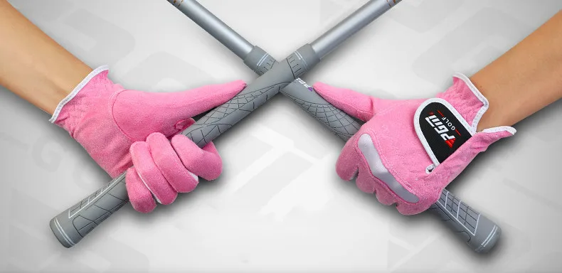 1 Pair PGM Golf Gloves Lady's Super-fibre Gloves Women Left-handed Right-handed Anti-skid Breathability