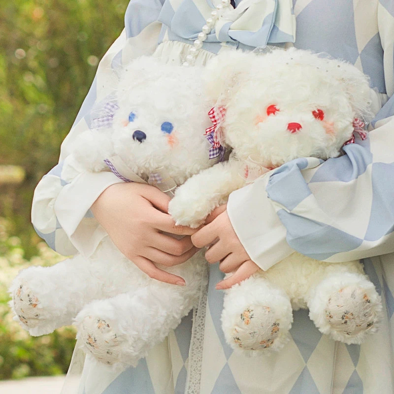 New Arrival Korean Cute Cartoon Plush Teddy Bear Lolita Girls Bows Lace  Cosplay Doll - Movies & Tv - AliExpress