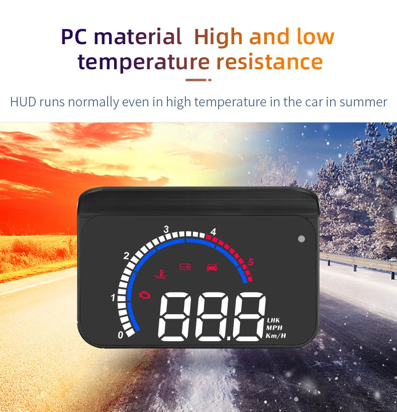

OBD2+GPS Head-Up Display Car Boat Electronic HUD EUOBD Speed RPM Fuel Consupmtion Voltage Projector Windshield Voltage Alarm