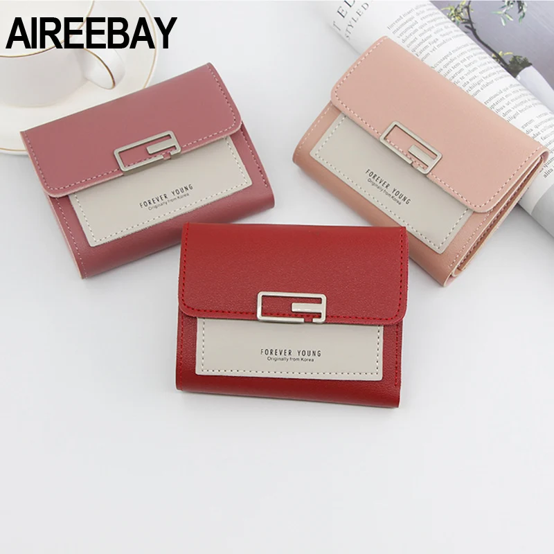 AIREEBAY мини-кошелек женский модный кошелек женский короткий маленький кошелек корейский стиль студенческий милый розовый женский кошелек, портмоне