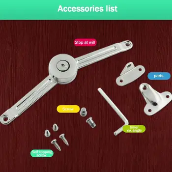 

High Quality Cabinet Cupboard door Furniture Lift up Flap Stay Strut Support Lid Hinge G5D3