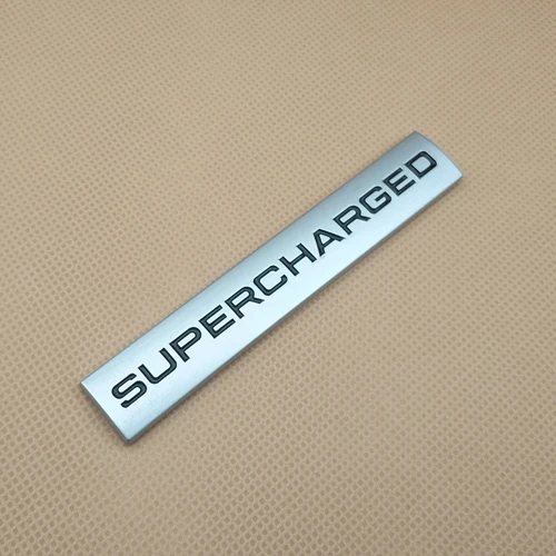 3D металлический суперзаряженный стикер автомобиля багажник Спортивная эмблема наклейка подходит для Land Rover - Цвет: Silver With Black