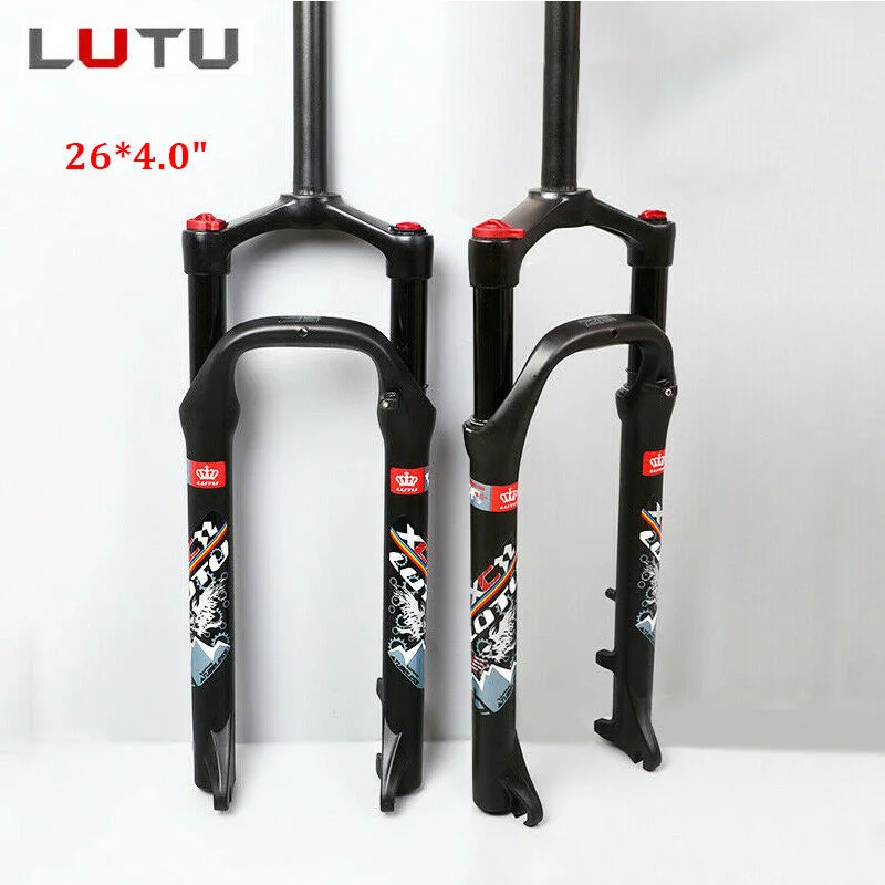 

LUTU Suspension Fat Fork 120mm 26*4.0'' Travel Disc Brake Snow Beach Bike Forks 1-1/8" Suspension MTB Bicycle Fork