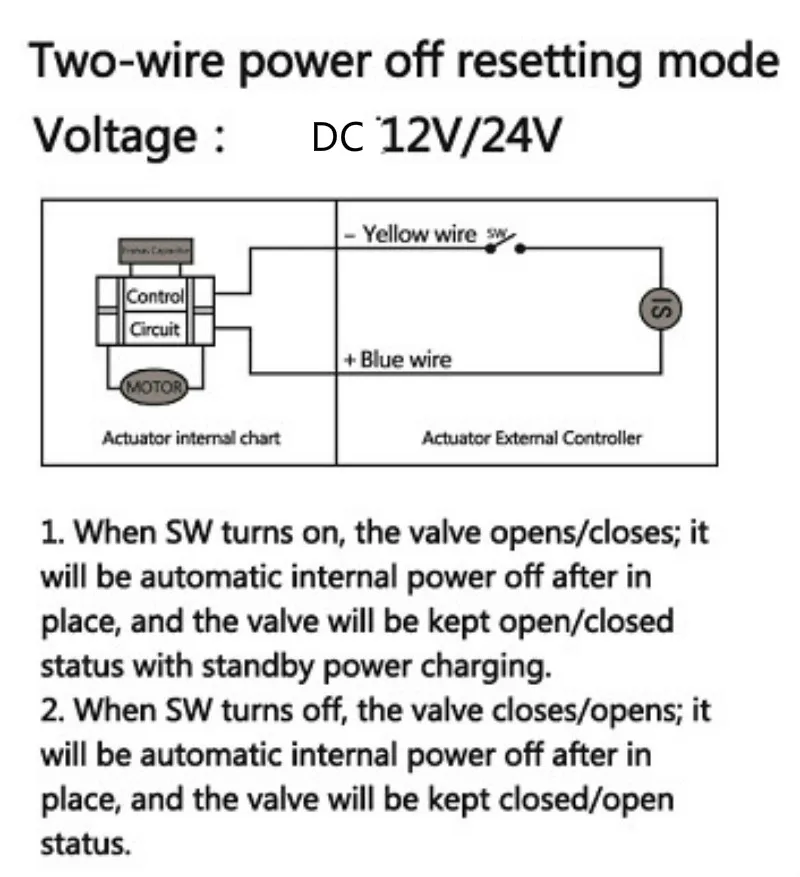 AC220V DC12-24V Электрический моторизованный шаровой клапан 2-управление с помощью проводов нормально открытый нормально закрытый клапан 2 way 3way клапан