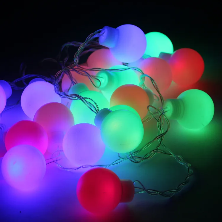 

Hot Selling Hot Sales Export Friends Meal Christmas ri cai Lamp 20 Lights LED Colorful yuan qiu deng Lighting Chain Lighting Bou