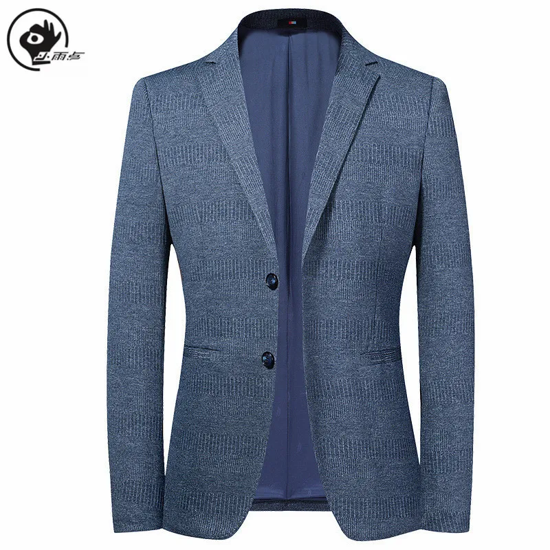 

Little Raindrop Mens Blazer Jacket Brand Slim Fit Designs Man Elastic Blazer Male Suit Single Breasted Man Dress Blazers