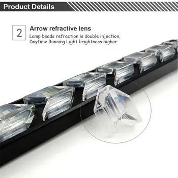 

Parts Daytime running lights Lamps Bulbs Flowing 6-LED Strip Turn Signal