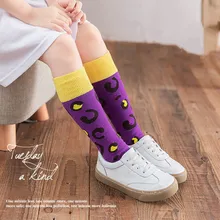 Весенне-осенние Школьные носки без пятки для девочек Модные леопардовые мягкие теплые хлопковые спортивные гольфы для детей, От 3 до 8 лет, стиль