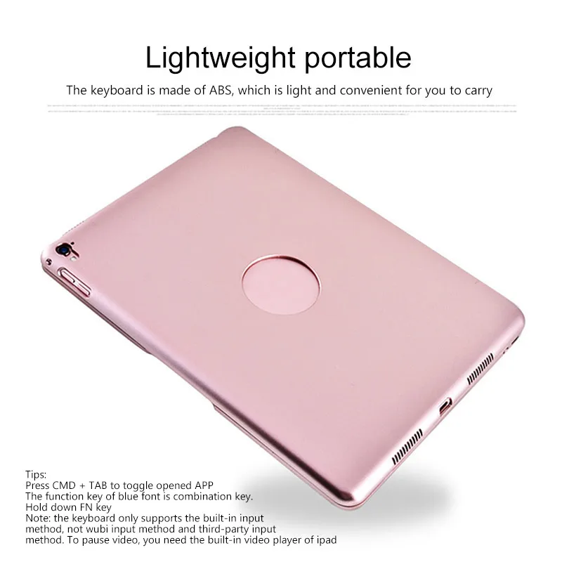 New Bluetooth Keyboard Case Cover For IPad pro 9.7 For IPad air 1 2 Stand Shell Bluetooth Automatic Connection Wireless Keyboard