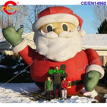 Гигантский надувной Санта-человек для наружной отделки, Рождественский надувной воздушный шар, надувной Санта, старый отец, мультфильм