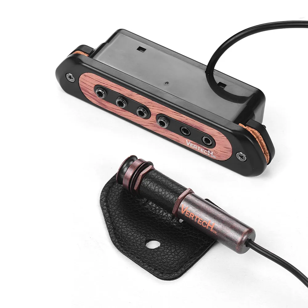 VERTECHnk VS-9 пассивная гитара Soundhole pick up Humbucker pick-up преобразователь с 6,35 мм Endpin Jack регулятором громкости