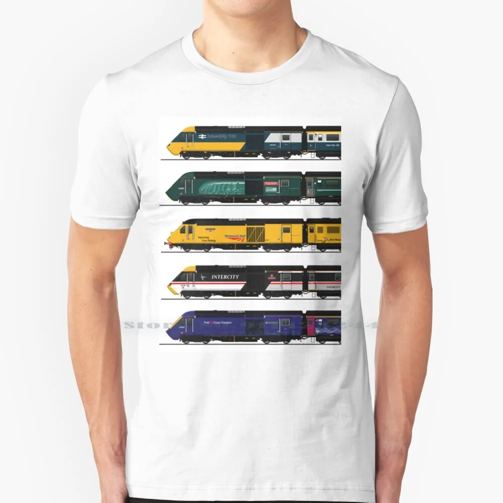 Classe 43 Intercity 125 Locomotive T Shirt Cotone 6Xl Intercity 125 Classe 43 Hst British Rail Rail Gwr Fgw Great Western