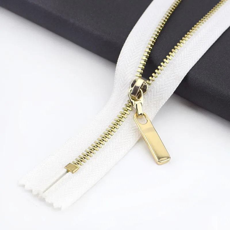 white gold 3 шт. Meetee 3#20 см металлическая молния Медь зуб Closeend застежка-молния одежда джинсы карман на молнии сумки кошелек Ремонтный комплект аксессуары - Цвет: white gold