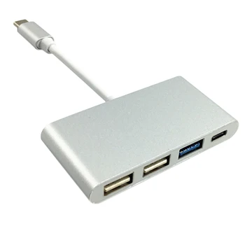 

Compact Portable Design USB-C/Type C USB 3.1 to USB Type C & 3-Port USB 3.0 Hub Adapter For Macbook High Quality!