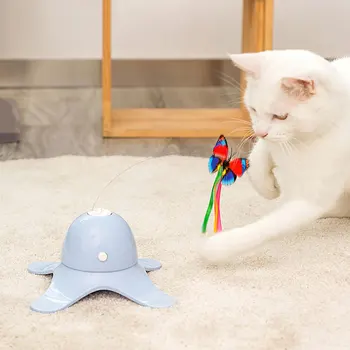 

Automatic Cat Toy Colorful Butterfly Electric Rotating 360 Degree Funny Interactive Cats Toys Pet Kitten Training Product