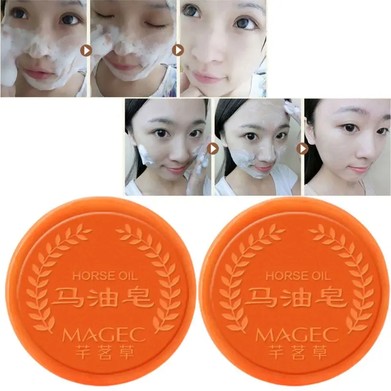 Horse Oil Facial Soap Clean Blackhead Care Soap Natural Moisturizing Treatment Repair Whitening Handmade Soap Q0KD Horse Oil Facial Soap Clean Blackhead Care Soap Natural Moisturizing Treatment Repair Whitening Handmade Soap Q0KD