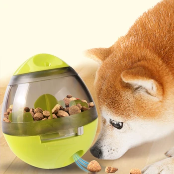 

Dog Cat Food Treat Ball Bowl Toy Funny Pet Shaking Leakage Food Container Puppy Cat Slow Feed Pet Tumbler Toy C1050 e