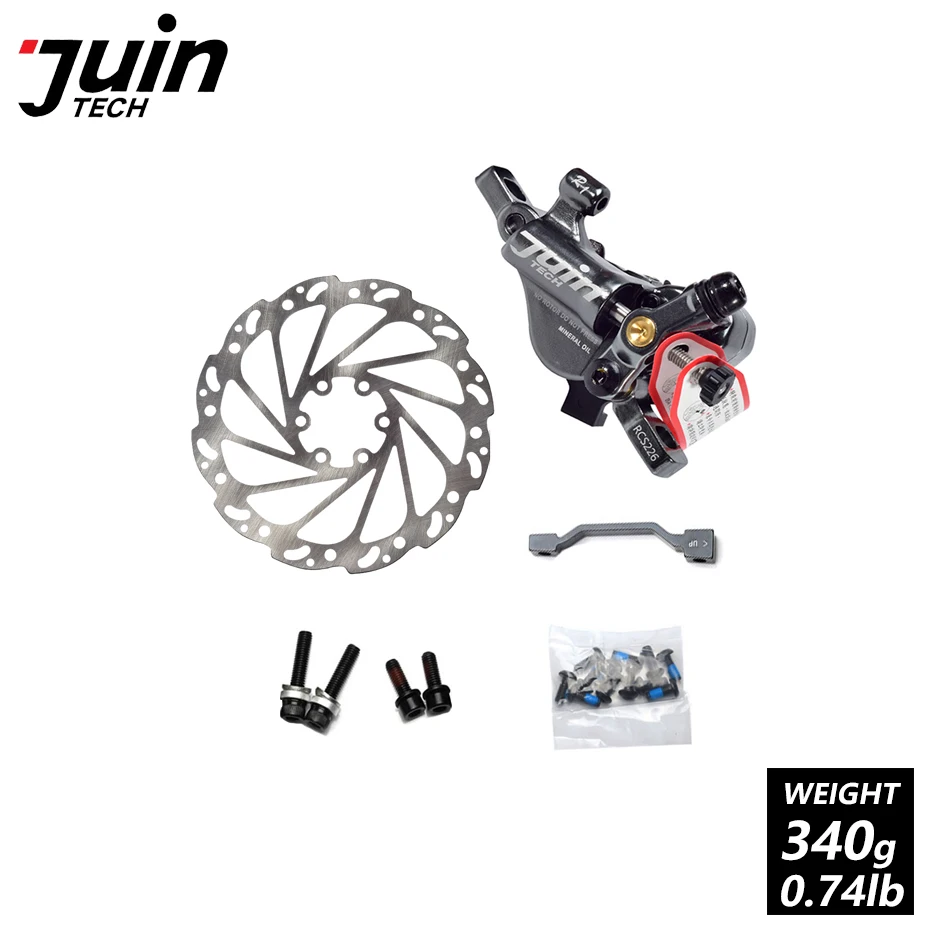 one Juin R1 Gray Juin Tech R1 велосипедный Дисковый Тормоз MTB линия тяга гидравлический тормоз с двойным боковым приводом XC дорожный горный велосипед суппорт 160 мм ротор - Цвет: one Juin R1 Gray
