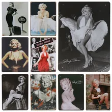 30X20 см таблички декор для стен в винтажном стиле оловянные вывески для паба бар декоративные жестяные металлические таблички для дома знак кино знаменитости сексуальная красота H64