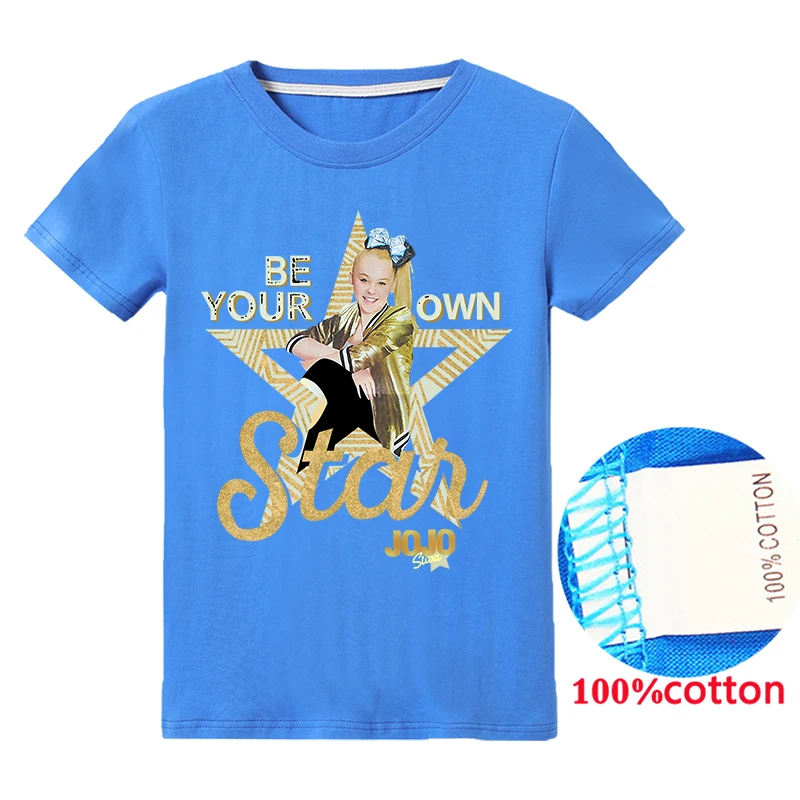 Новинка; Одежда для девочек; футболка JoJo Siwa; детская хлопковая футболка с короткими рукавами; сезон лето-осень; футболки для малышей; Повседневная Рождественская одежда - Цвет: T1282