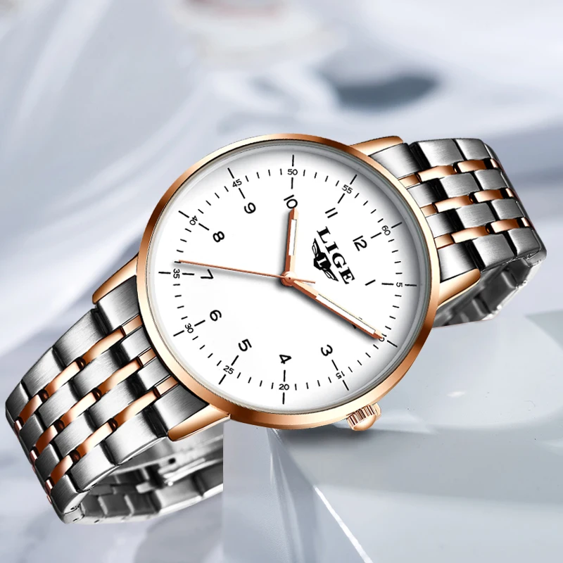 2020 New Fashion Watch Women LIGE Brand Ladies Creative Steel Women Bracelet Watches Female Waterproof Clocks Relogio Feminino