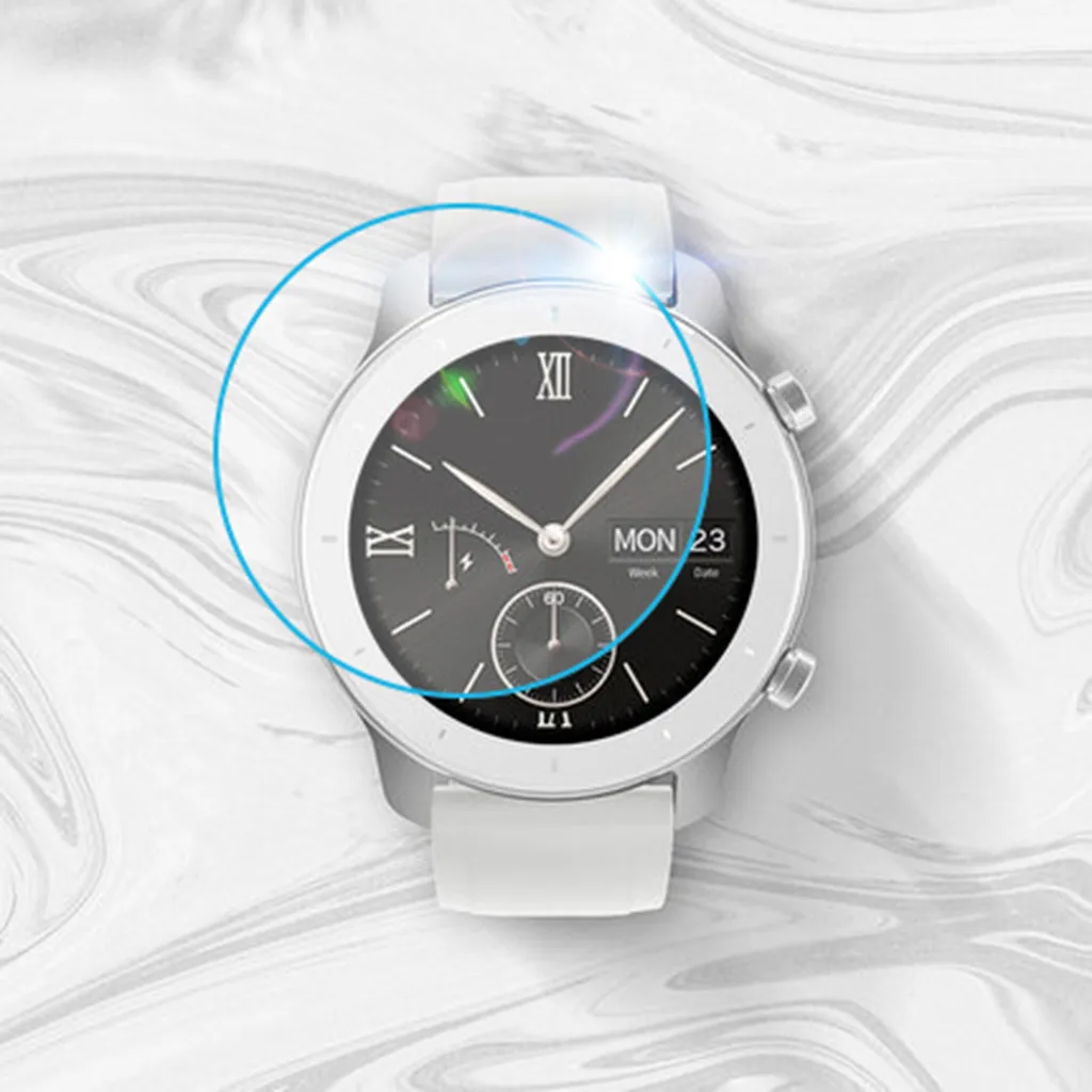 Ouhaobin, 5 шт., защита экрана из закаленного стекла для Amazfit gtr, 47 мм, Amazfit gtr, 42 мм, Смарт-часы, прозрачная закаленная пленка 927#2