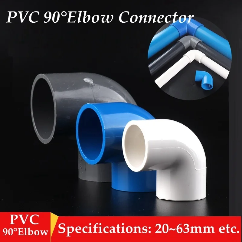 5pcs/lot 20 25 32mm PVC 90 Degree Elbow Connector Aquarium Fish Tank DIY Tools Garden Irrigation Water Pipe Connectors Adapter