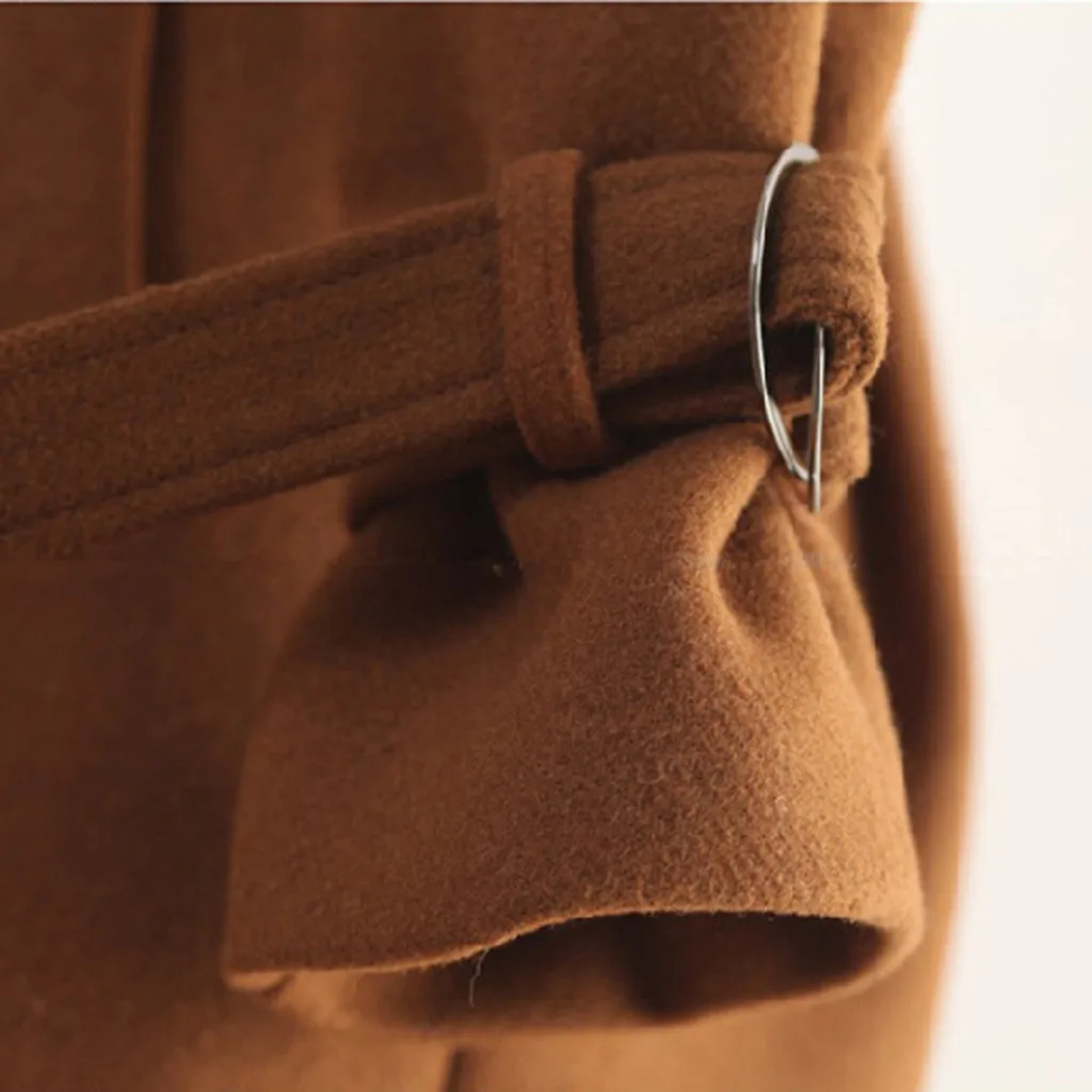 Chaquetas mujer зимнее женское пальто с квадратным воротником, прямое шерстяное Женское пальто средней длины на коленях, пальто abrigos mujer