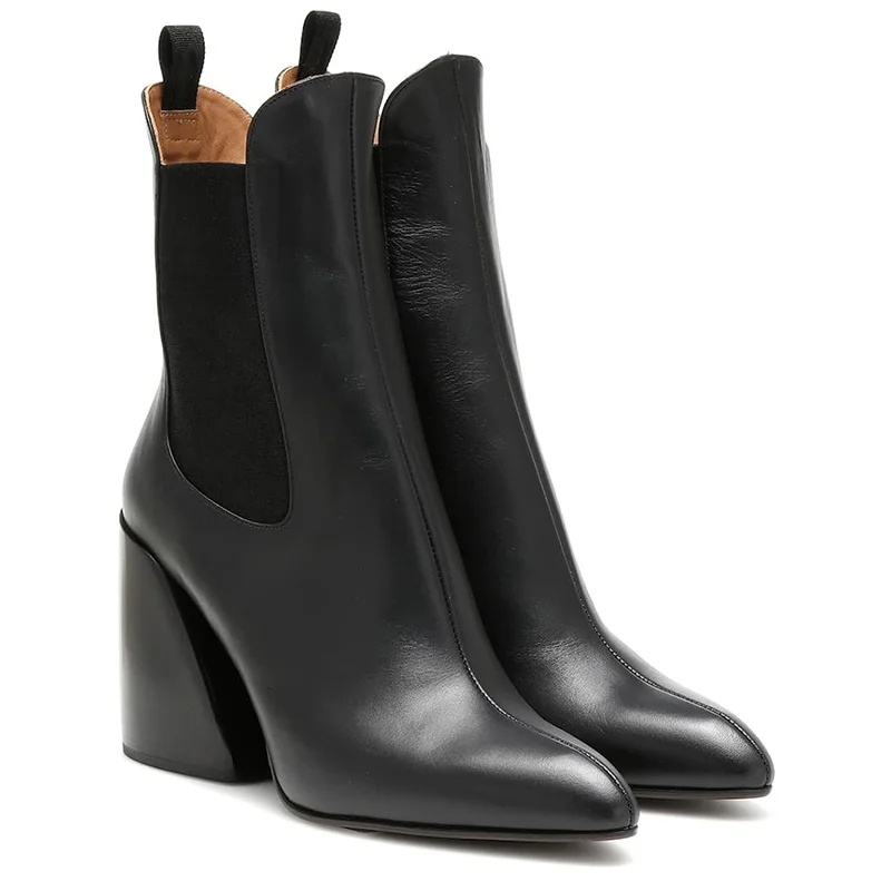 Skup FACNDINLL moda kobiety botki jesień zima ciepłe buty wysoka qulaity sexy wysokie obcasy buty kobieca sukienka party buty marki