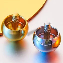 Tête de champignon gyroscope en métal, anneau Anti Stress pour enfants, fossettes simples, Spinner à main, Anti stress 